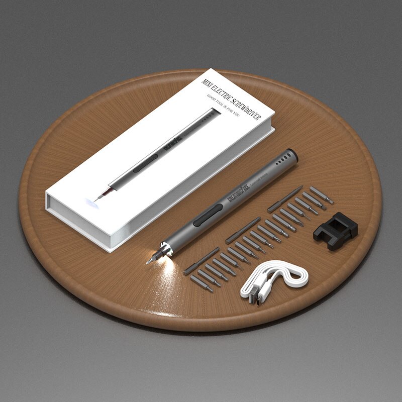 Kit di cacciaviti elettrici Set di cacciaviti elettrici a batteria strumenti di precisione ricaricabili USB multiposizionali: CS02D