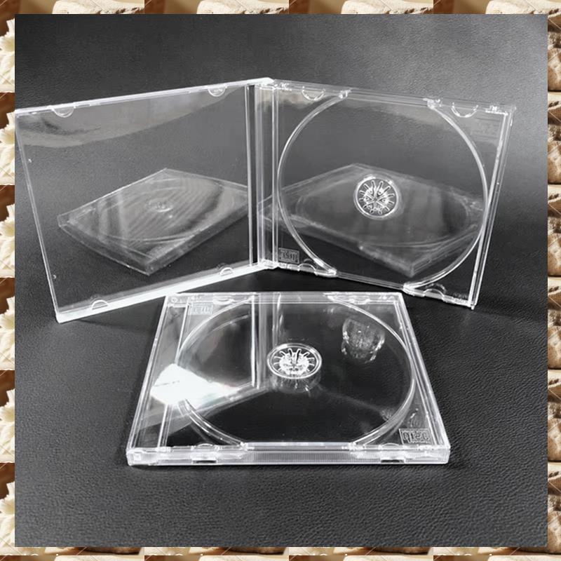 Electronexus-Transparente Kunststoff-CD-/DVD-Hülle, einteiliger Disc-Aufbewahrungsorganisator, Albumbox für Medienschutz, transparentes Kunststoff: Default Title