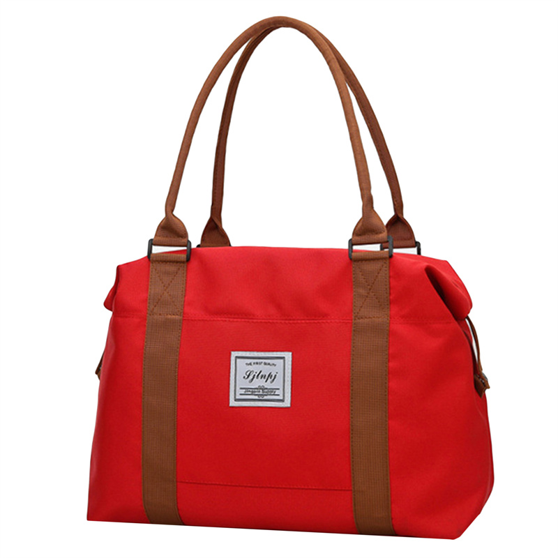 Large Travel Bag Women Cabin Tote Bags Handbag Oxford Cloth Canvas Waterproof Shoulder Bags Women Weekend Overnight Bag: Silver