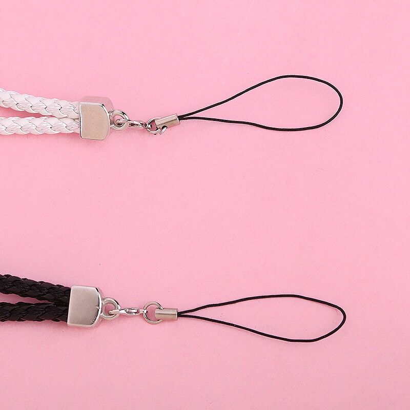 Correa de cuero para la muñeca para colgar llaves, cordón para llaves, tarjeta de identificación, USB, cordón para teléfono móvil, iPhone 7, 8 Plus