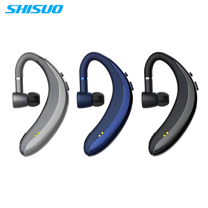 Shisuo Draadloze Bluetooth 5.0 Oortelefoon Oorhaak Sport Business Hoofdtelefoon Handsfree Oordopjes Met Microfoon Voor Telefoon Iphone Xiaomi