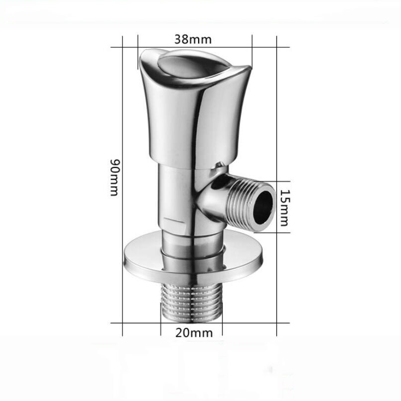 G1/2*3/8 & Koud Water Anti-explosie Keuken Wc Messing Driehoek Klep 3 ′ Outlet Hoekstopkraan Schakelaar inlaatklep