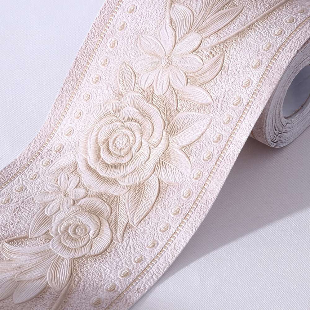 5M DIY Emboss Wall Border Stickers Vinyl Waterproof Home Decor Self Adhesive Wallpaper Sticker Kitchen Decoration