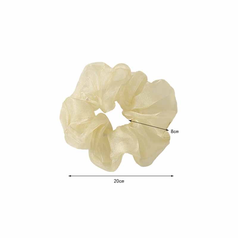 Oversized Hair Scrunchies For Women Solid Organza Scrunchie Hair Rubber Bands Elastic Hair Ties Accessories Ponytail Holder