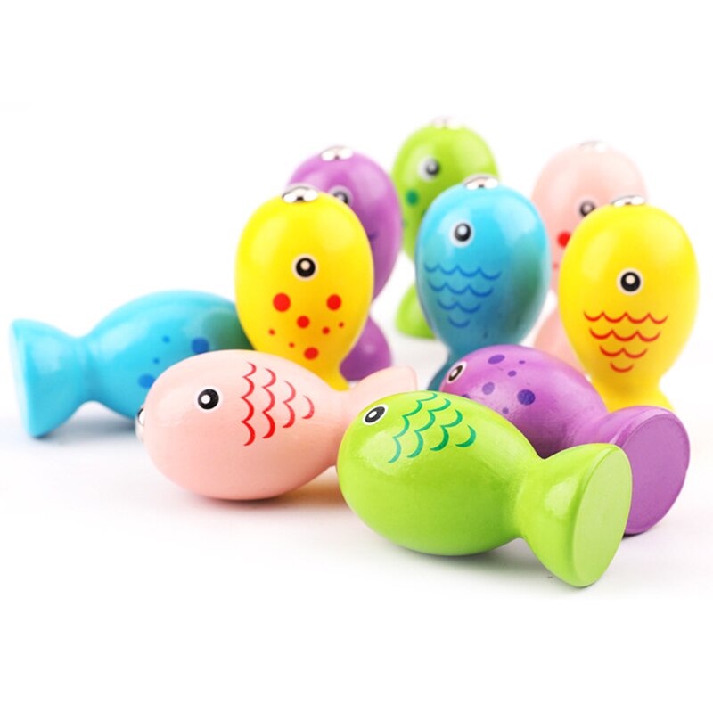 13 Pcs Wooden netic Fishing Game Jigsaw Puzzle Attention Training