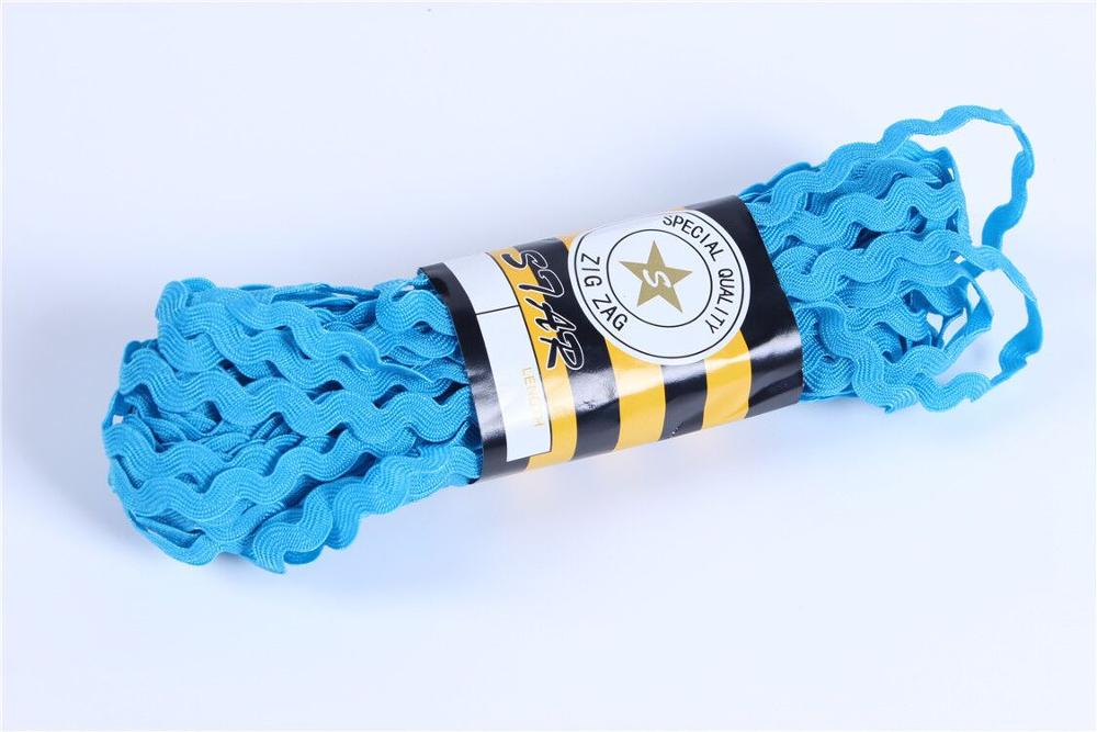 15yard/lot S Shaped Curve Wavy Lace Trim Ribbon Handmade Hat Curtain Pillow DIY Sewing Crafts Wedding Party Decorations: Blue 15Y