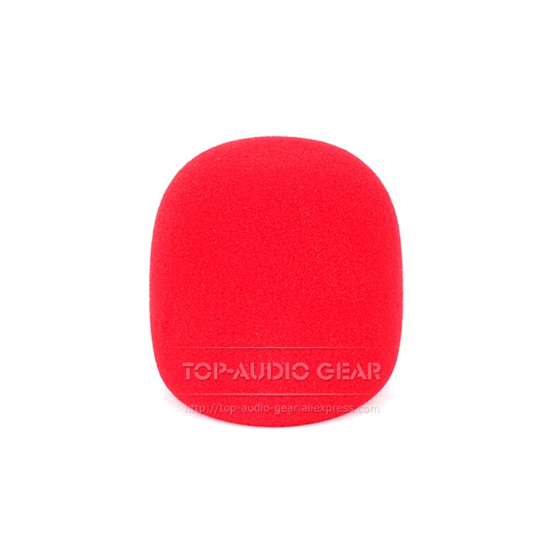 Pop filter forrude mikrofon svamp skum til zoom  h2n h 2 2n h2 n optager mikrofon dæksel vindtæt forrude microfono skærm: Rød