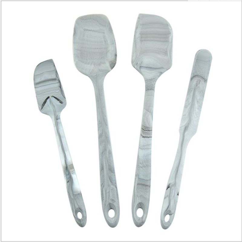 Panelas Antiaderente Para Cozinha Conj　Baking Tool Set 4-Piece Silicone Kitchen Ttools Integrated Silicone Scraper Spatula Cake: 008