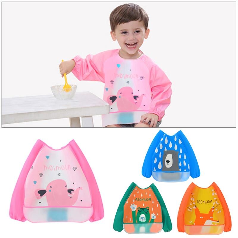Baby Essen Bib Cartoon Wasserdicht Fleck Beständig Cape EVA Kinder Zeichnung Kittel speichel handtuch
