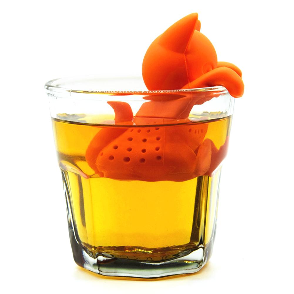 1pc Cartoon Cat Tea Strainer Shaped Blacktea Tea Infuser Food Grade Silicone Loose Leaf Herbal Spice Brewing Tools