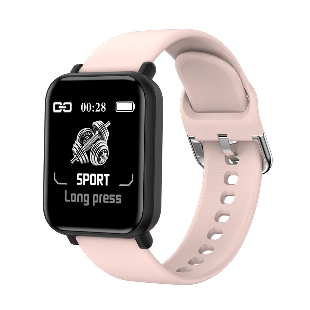 Smart Horloge R16 Smart Horloge Waterdicht Smartwatch Bloeddruk Fitness Tracker Ios Android Fitnessapparatuur: Pink