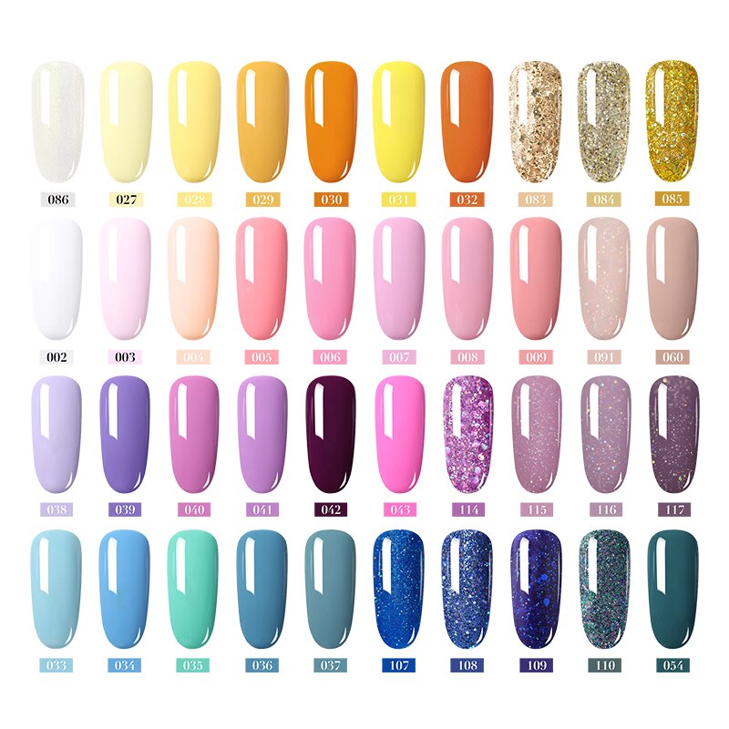 KOSKOE 40/60 pièces ensemble de vernis à ongles Gel 8ML vernis à lampe à LED UV: 40PCS-SET1