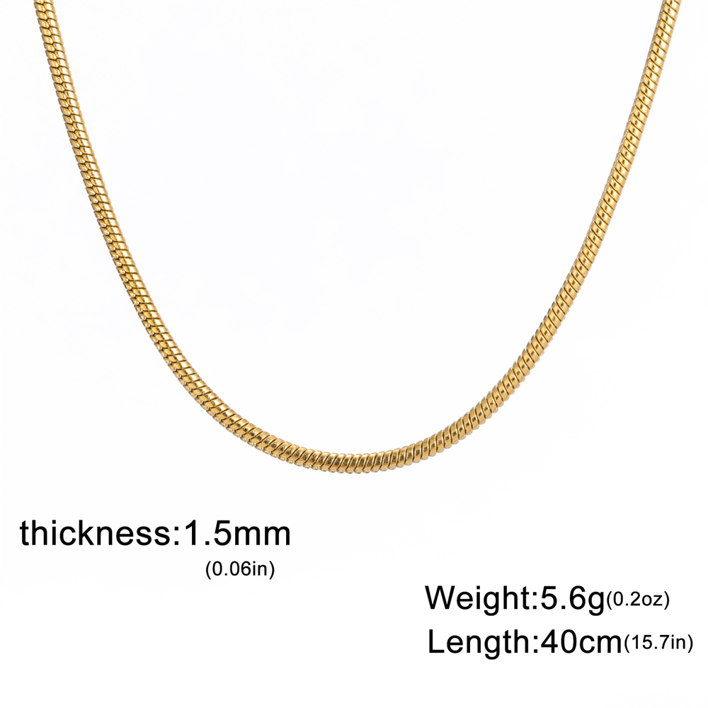 My Shape Collar de cadena de serpiente redonda para hombres y mujeres, Gargantilla de cadena de eslabones de acero inoxidable, 0,9mm, 1,2mm, 2mm, de joyería de: 60 cm / Cobalto violeta