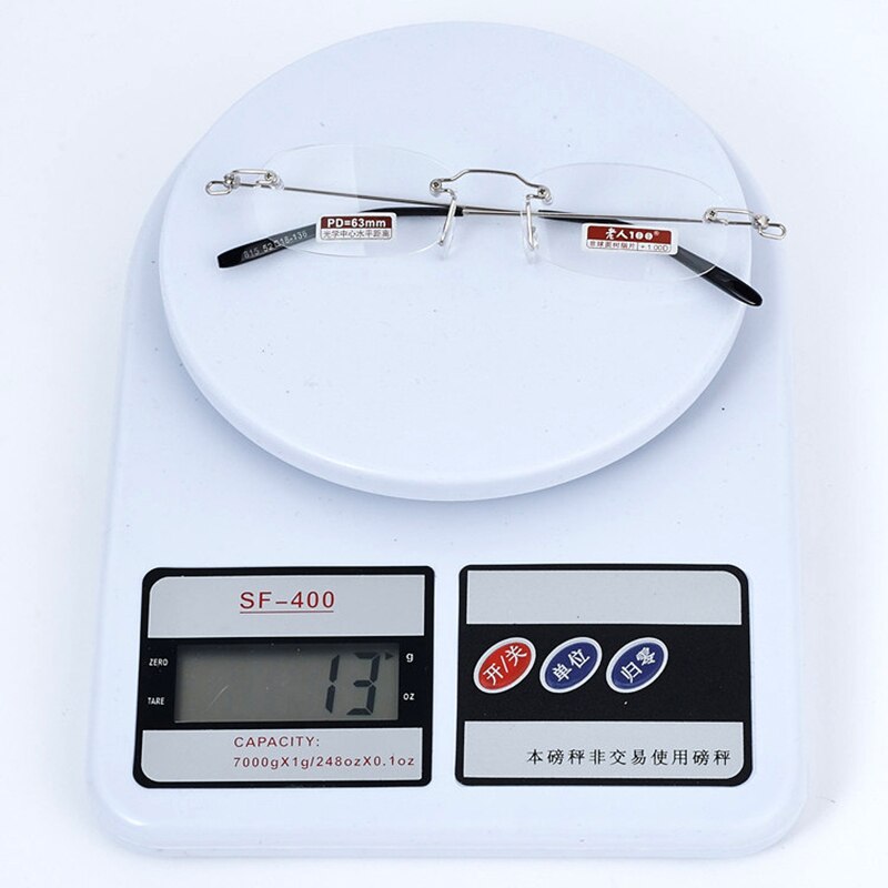 Top Grade Ultralight Frameless Reading Glasses Unisex High-Definition Rimless glasses Best-selling