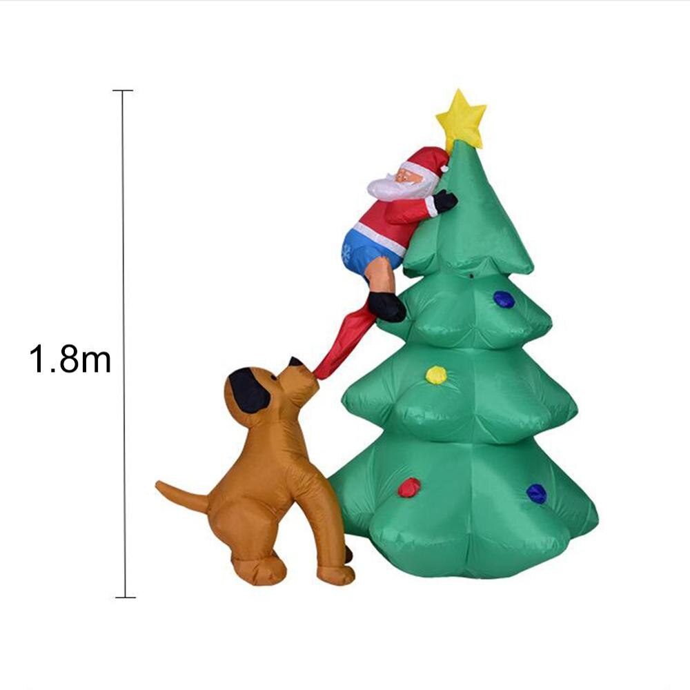 2.4m EU/US Christmas Inflatable Soldier Dog Airblown Inflatable Xmas Yard Outdoor Decor for Family Gatherings Office Entrance