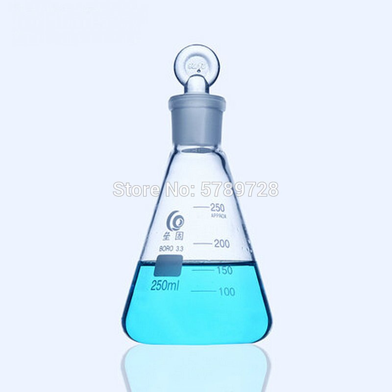1pcs Capacity 50/100/150/250/500/1000ml Lab High Borosilicate Glass Conical Flask with 19 #24 #29# Frosted Ring Stopper