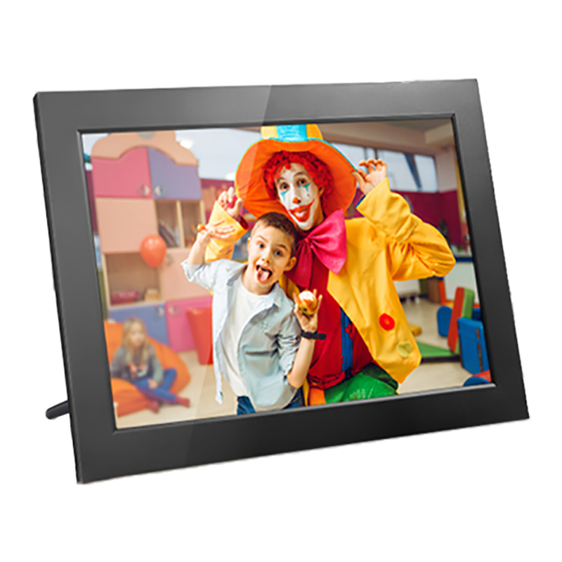 Digital bilderamme 10.1 tommer 32g wifi fotoramme 1280 x 800 hd ips berøringsskjerm automatisk rotasjon bildedeling via app dekorativ: Eu-plugg