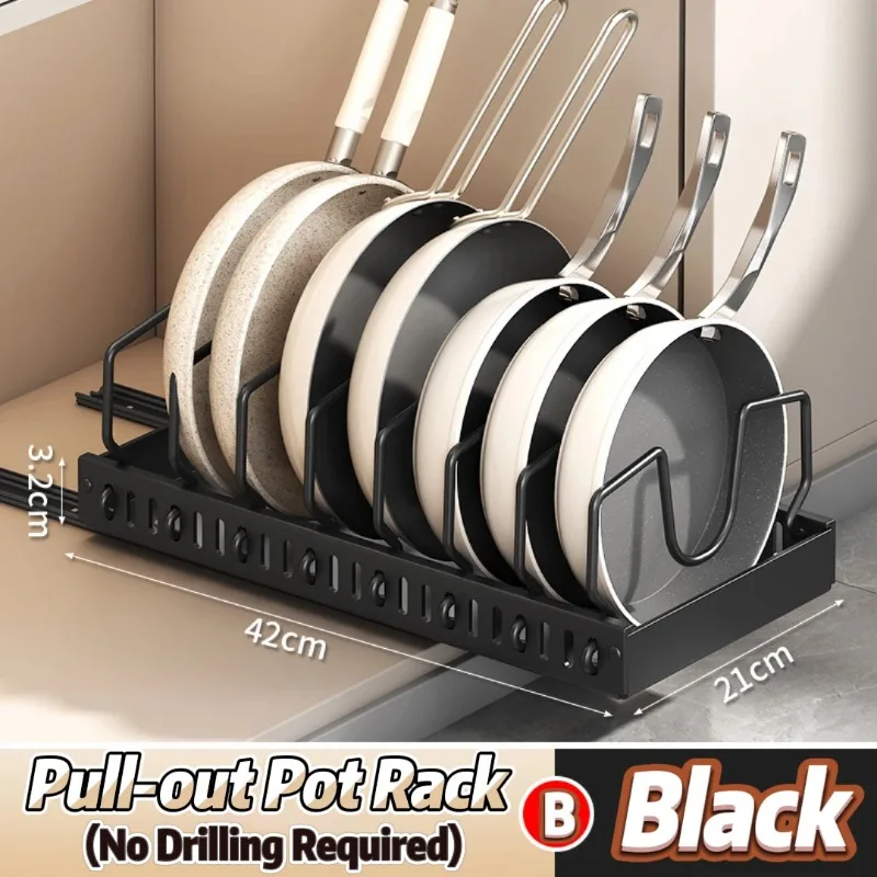Estante extraíble para ollas de cocina, bandejas ajustables para armario, estante de partición para platos con rieles deslizantes, bandeja organizadora, estantes de almacenamiento para cajones: Verde claro