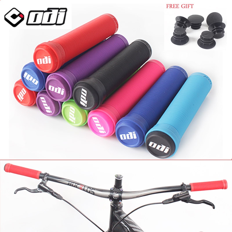 ODI – poignées de vélo antidérapantes en Silicone, pour vtt, guidon, avec bouchon d'extrémité de barre en caoutchouc, accessoires pour vélo de descente XC/AM