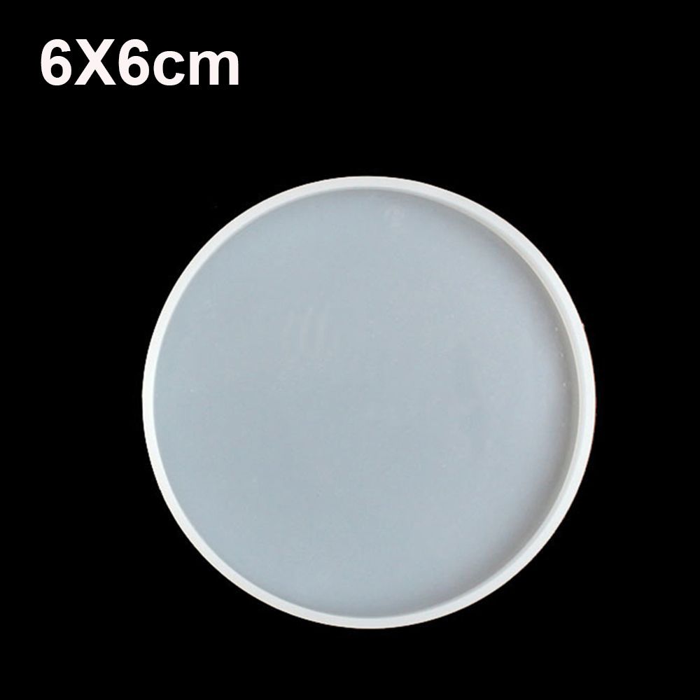 Round Shape Coaster Base Silicone Mold Epoxy Resin Moulds UV DIY Resin Art Craft Home Decoration Handmade Tools: 6x6cm