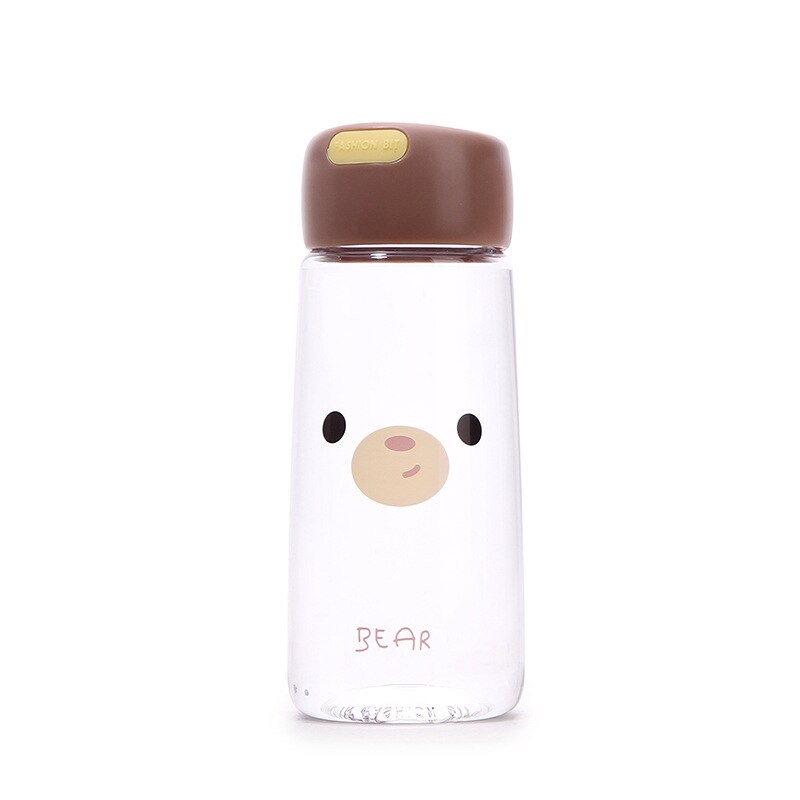 Animal Park Plastic Cup 400 ML Men's and Women's Silicone Cup Water Bottles Glass Bottle Drinkware