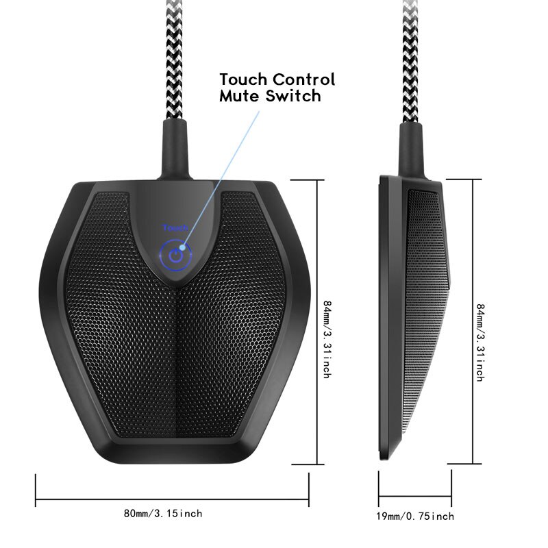 USB Conference Microphone Table Top Desktop Computer Mikrofon Desktop Conference Condenser Microphone With LED Indicator