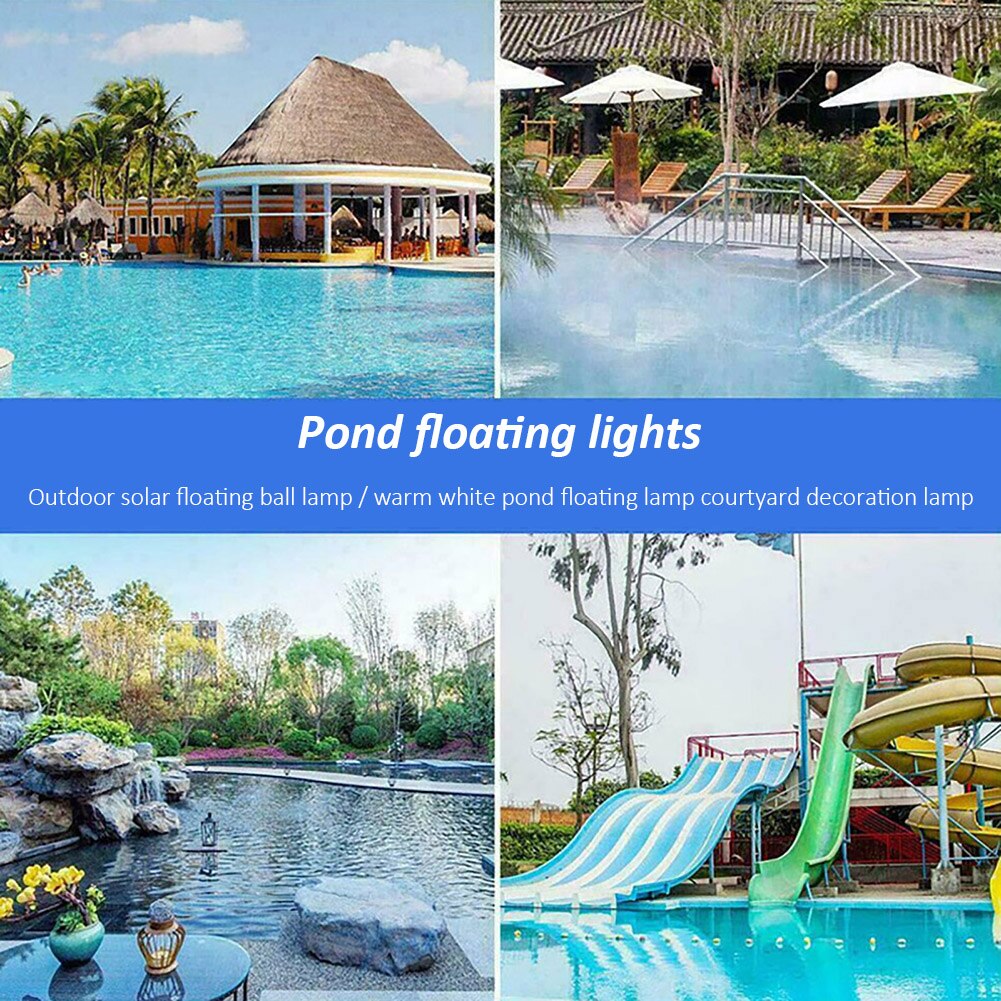 Outdoor Floating Ball Lamp Solar Swimming Pool Party Garden Decor Lights Solar Led Light Outdoor Water Drift Lamp