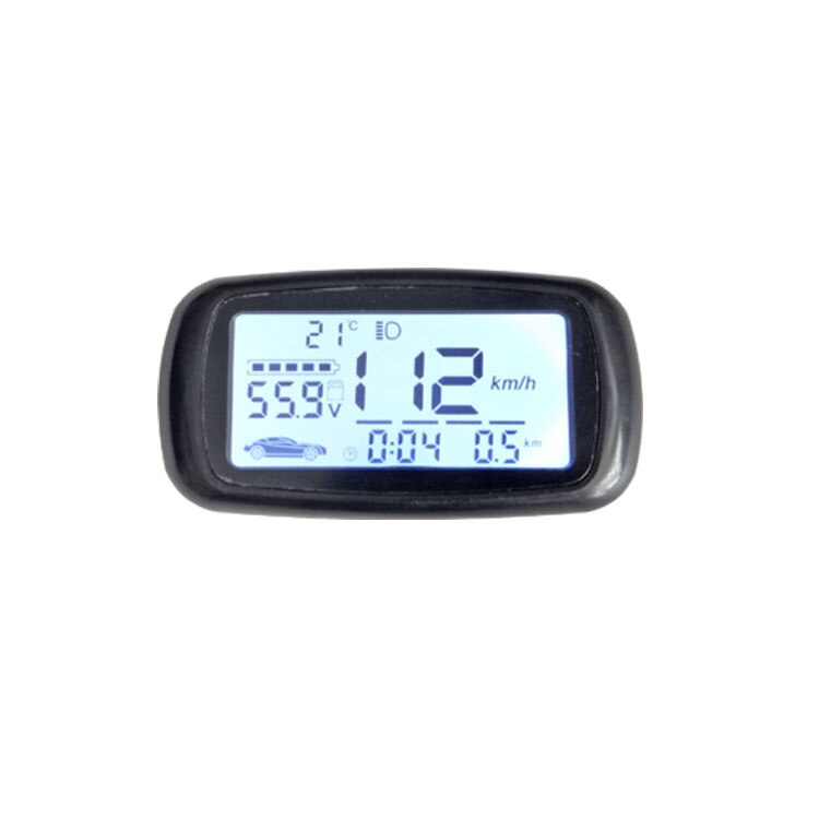 Snelheidsmeter LCD display instrument elektrische scooter fiets driewieler speed + batterij gauge indicator wit/gekleurde achtergrond: 60V white