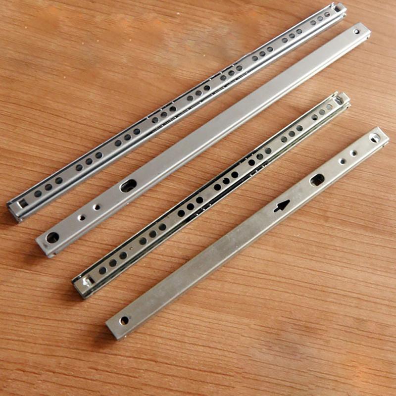 Mikrostyr stålkugle 2 sektioner 17 bred stålkugle 2 fold kugleskydeskabe skuffe stålkugle 182/246/278/342/406mm #1029