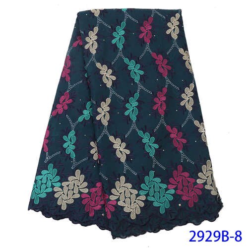 Afrikanischen stoff spitze , Neueste Grün Baumwolle spitze mit Diamanten, spitze Afrikanischen stoff für frauen KS2929B-4: Bild 8