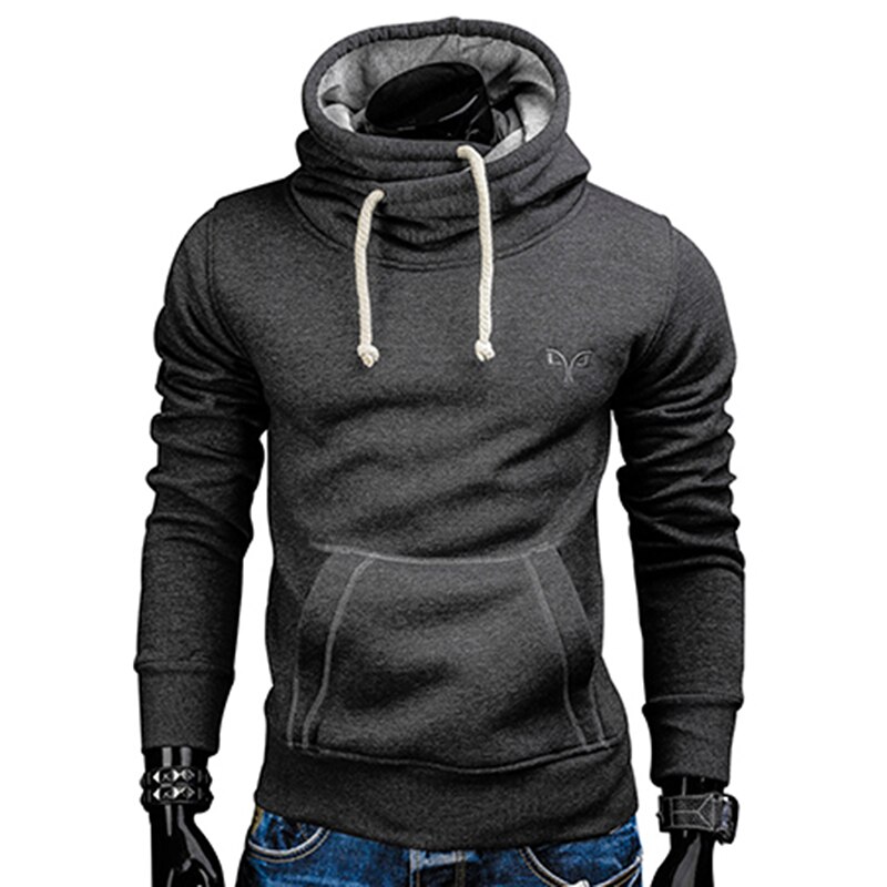 Herfst Trekkoord Sportkleding Mannen Hip Hop Zweet Dragen Pocket Running Hoodies Mannen Mannelijke Truien Mannen Trainingspakken: Dark Gray / XL