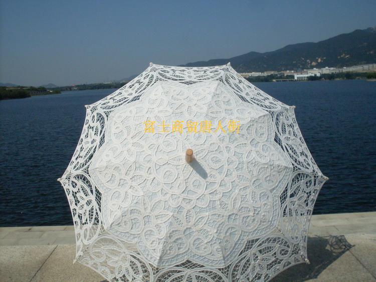 14 kleur keuze Nobele Elegante Paleis Stijl Lange Arm Bruids Paraplu/Borduren Boerenbont Lace Parasol kant Paraplu