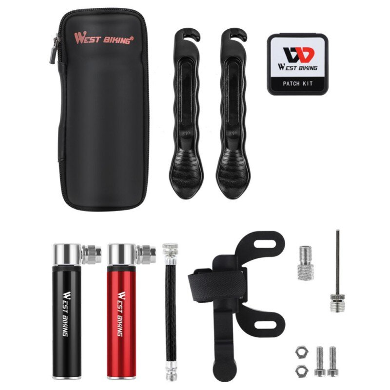 Fietspomp aluminiumlegering handpomp bal bandenpomp mountainbike pompset bandenreparatieset