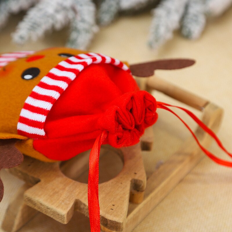 Jaar Kerst Boodschappentas Opslag Pakket Trekkoord Tas Kleine Portemonnee Reizen Vrouwen Doek Zak Kerstman Xmas