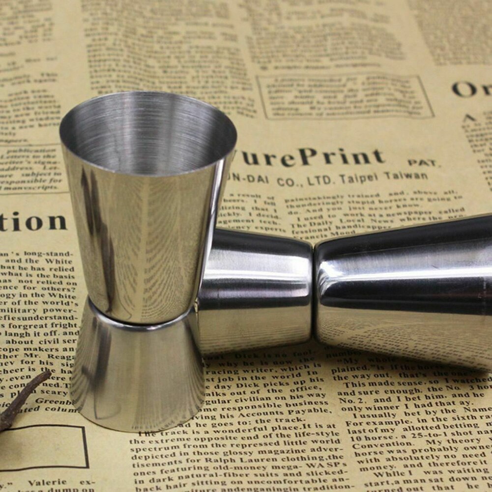 15/30ml Stainless Steel Measure Cup Jigger Single Double Shot Short Cup Tool Double Shot Cocktail Wine Measure Cups Durable Jugs