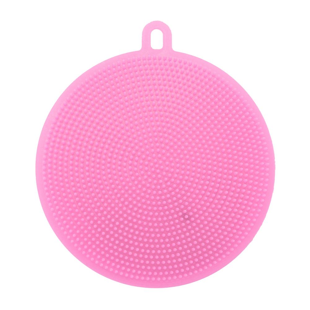 1/3/4pcs Kitchen Cleaning Brush Silicone Dishwashing Brush Pot Pan Sponge Scrubber Fruit Vegetable Dish Washing Cleaning Brushes: N