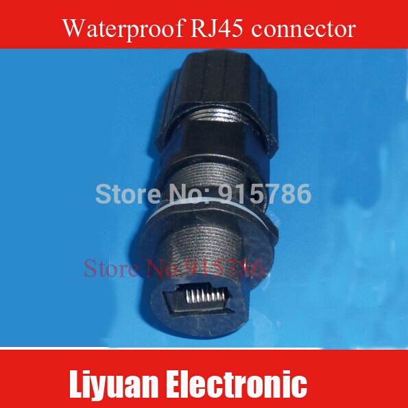 ! M20 8-core waterdichte RJ45 netwerk connector, kan vast op dozen, 10 stks/partij