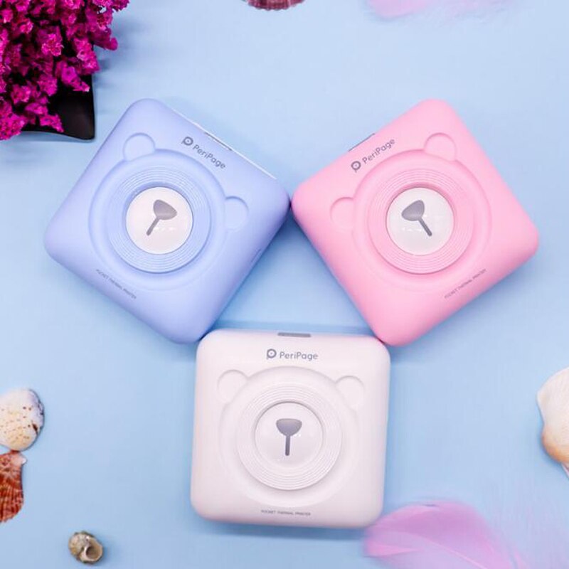 Imprimante poche Kawaii Portable Photo faux manuel étiquette thermique Mini imprimante matériel agenda Escolar Papelaria papeterie