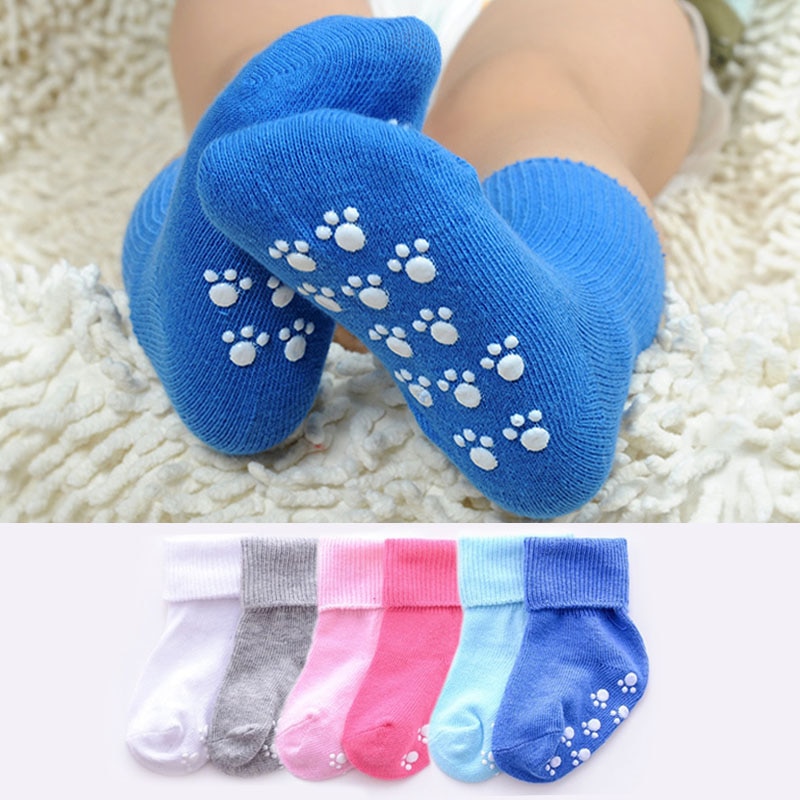 neugeboren Weiche Baumwolle Baby Socken Süssigkeit Farben Anti-Unterhose kleber punkt Baby Mädchen Socken Jungen Socken Für 1-3 jahre Boden Socken 1 paar