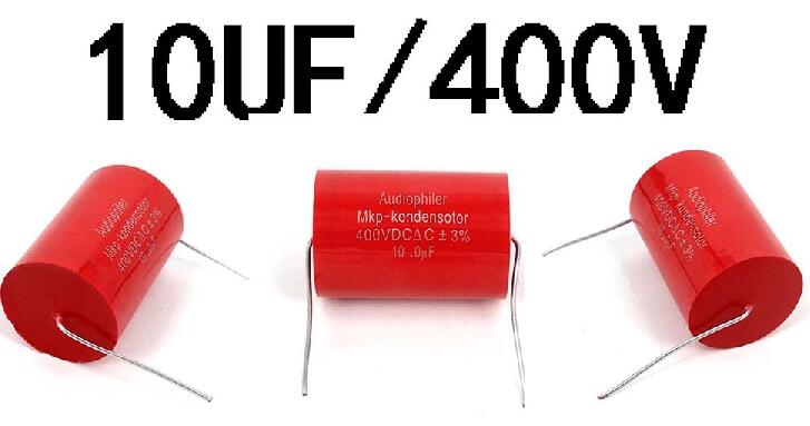 2 pieces Axial MKP 4.7 5.6 6.8 7.5 8.0 8.2 10 UF 400V Metal Film Coupling Divider Capacitor Ampl: 10UF 400V