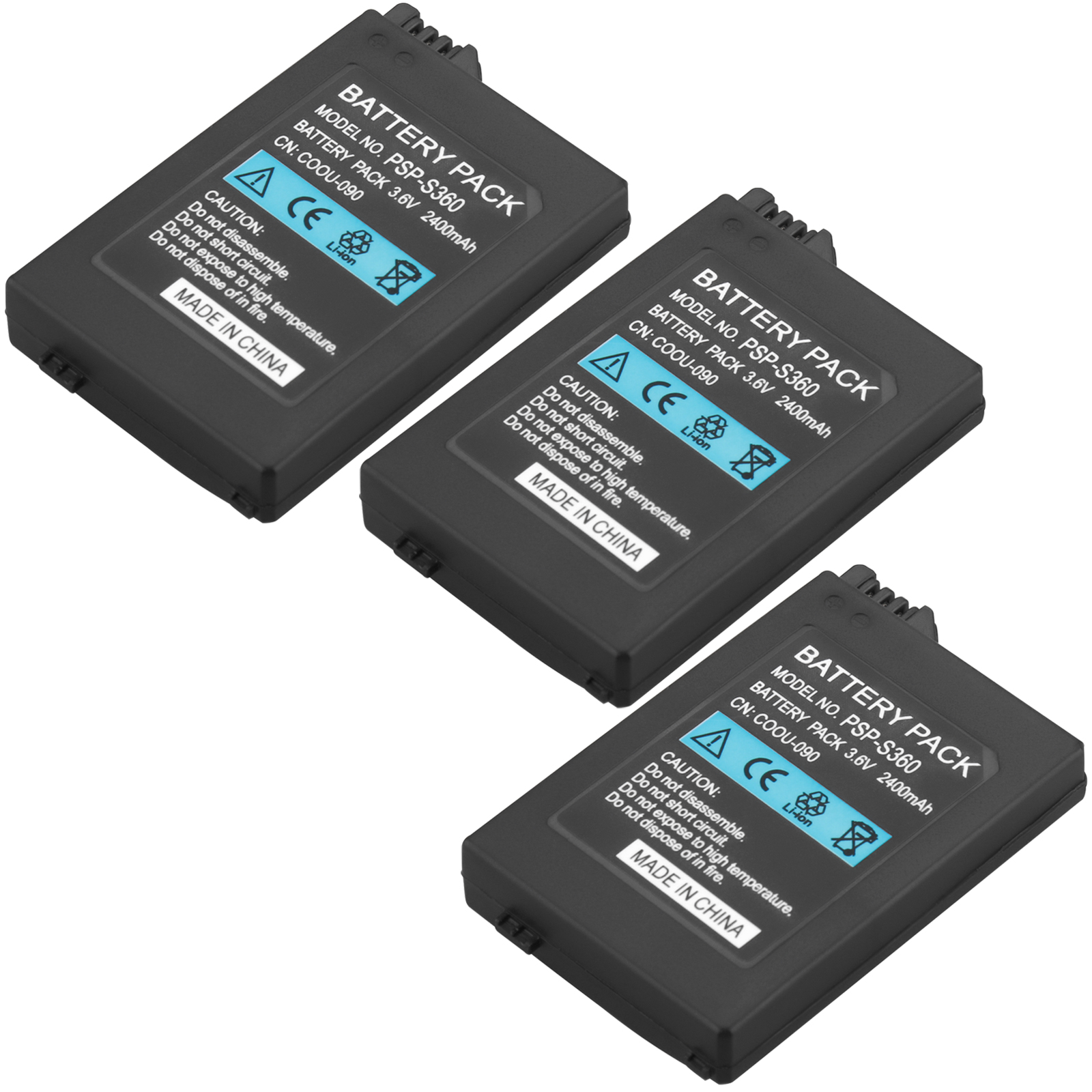 4 pièces 2400mAh PSP-S360 Pour Sony PSP3004 PSP2001 PSP3001 PSP2008 PSP2004 PSP3002 PSP2000 PSP3000 PSP3008 Batterie Pour PlayStation