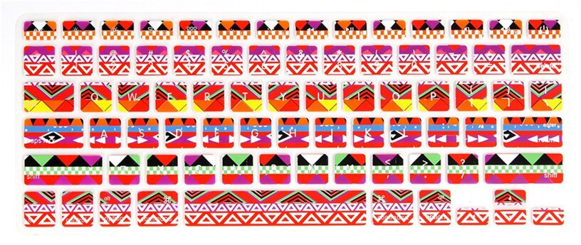 Für Apfel Mac Macbook Profi 13 15 17 Luft 13 Retina 13 UNS Layout Silikon Blume Aufkleber Regenbogen Tastatur Abdeckung tastatur Haut Schutz: Bohemia