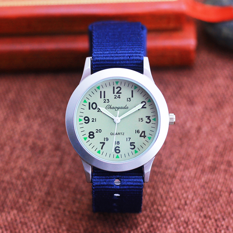 2024 célèbre chaoyada enfants garçons filles étudiants homme toile respirant résistant à la sueur 24 heures montres: Rouge foncé