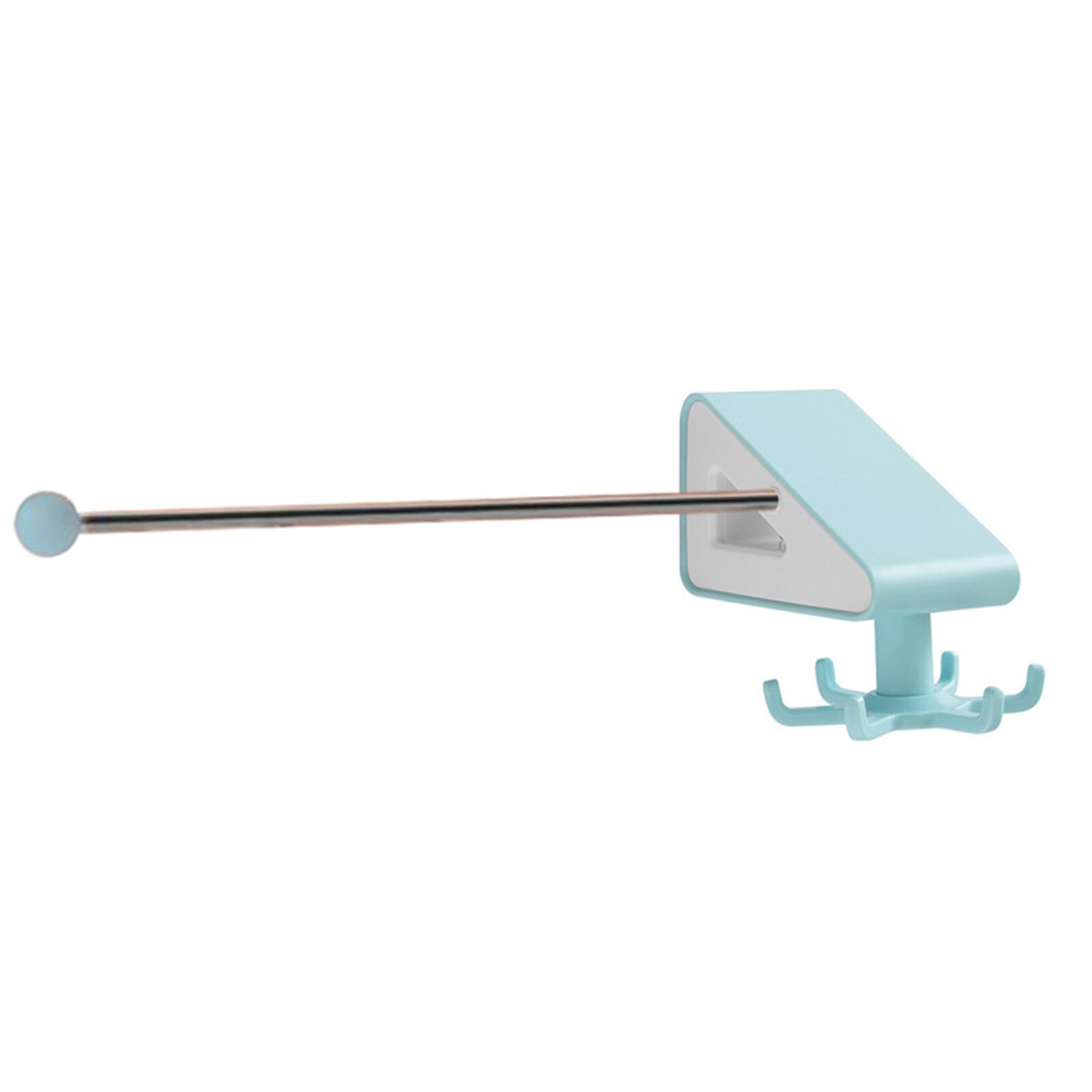 Kitchen Paper Towel Holder Wall Mount Roll Paper Towel Hanger Rack With Hooks Bathroom Organizer Shelf Toilet Paper Holders: Light Blue