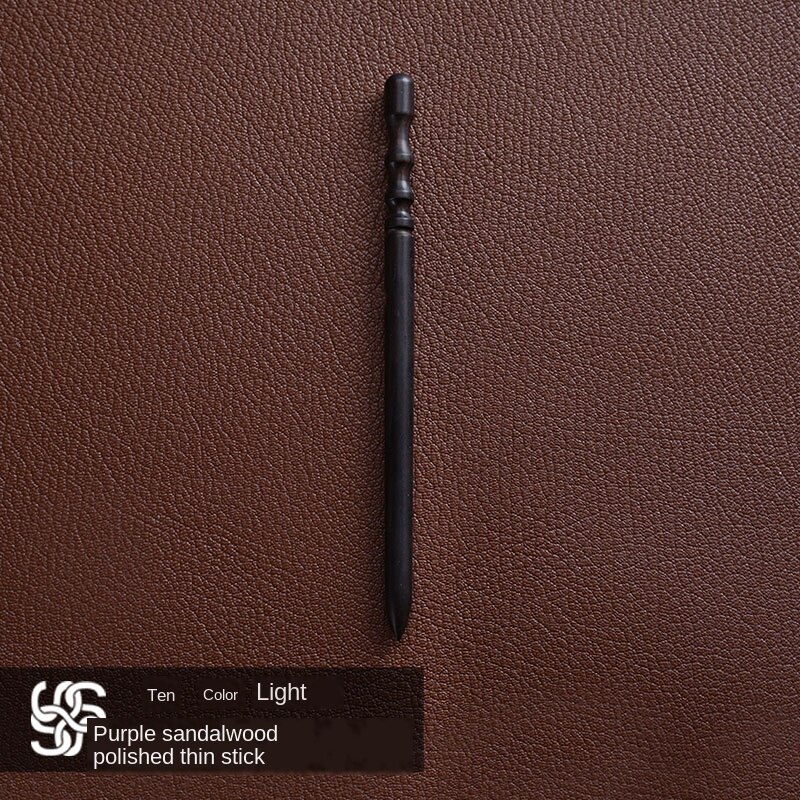 Multi-Size Wood Polish Slicker Round Burnishing Leather Edge Polished Tools Purple Sandalwood Grinding Sticks Trim Grinding Rod