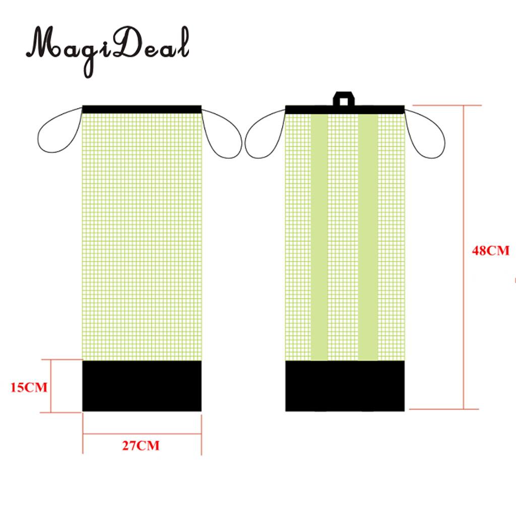 MagiDeal Adjustable Mesh Drawstring Bag for Snorkeling Scuba Diving Fins Goggles Mask Black Beach Sea Kayaking Surfing Equipment