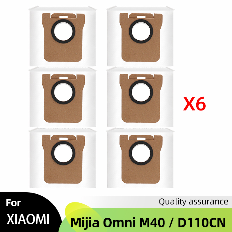 Ajuste para Xiaomi Mijia M40 / D110CN Robot aspirador de repuesto Cepillo Lateral principal filtro HEPA almohadillas de fregona bolsa de polvo accesorios de repuesto: Borgoña