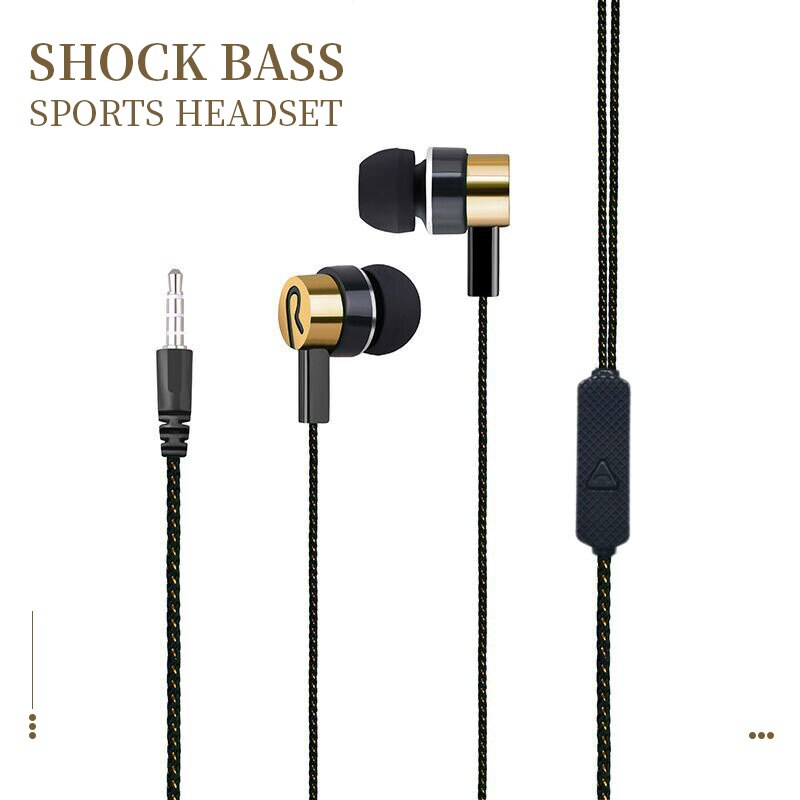 Bedrade Koptelefoon 3.5Mm In-Ear Stereo Oordopjes Ingebouwde Microfoon Mobiele Telefoon Gaming Headset Voor Iphone Voor samsung Xiaomi Huawei