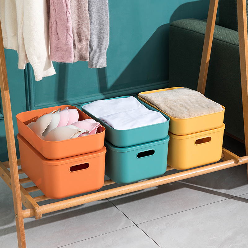 Plastic Storage Box Underwear Toy Stationery Organizer Makeup Jewelry Case Laundry Basket Kitchen Containers for Food with Lids