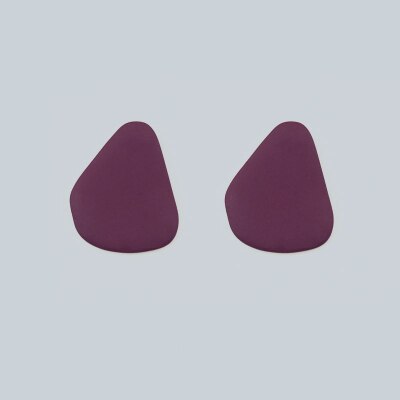 AOMU 2020 Nuovo S925 Semplice Geometrica Irregolare ciottoli Ovale Colorato Opaco Vernice spray in Metallo Semplice Orecchini Delle Viti Prigioniere per Le Donne: D